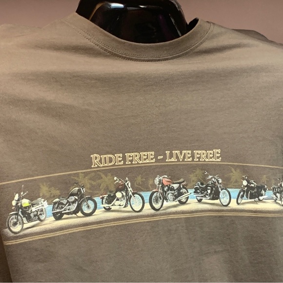 No Bad Days Large Motorcycle Theme Casual Short Sleeve Shirt - Picture 2 of 7